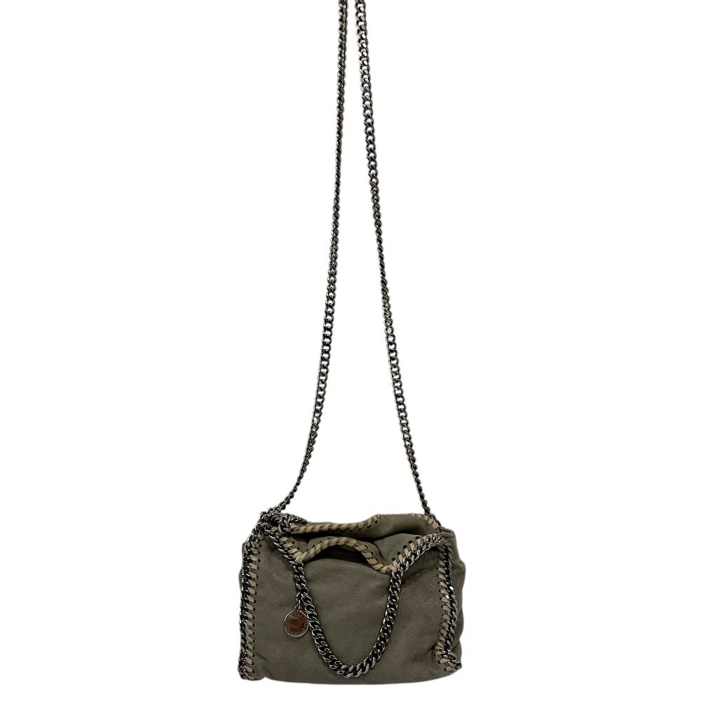 美品 STELLA McCARTNEY ステラマッカートニー ファラベラ タイニー ショルダーバッグ グレー レディース 古着 中古 USED