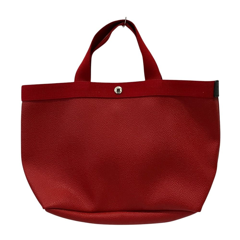 美品 Hervé Chapelier エルベシャプリエ リュクスライン 704GP コーテッドキャンバス スクエアトート バッグ B5サイズ M レッド レディース 古着 中古 USED
