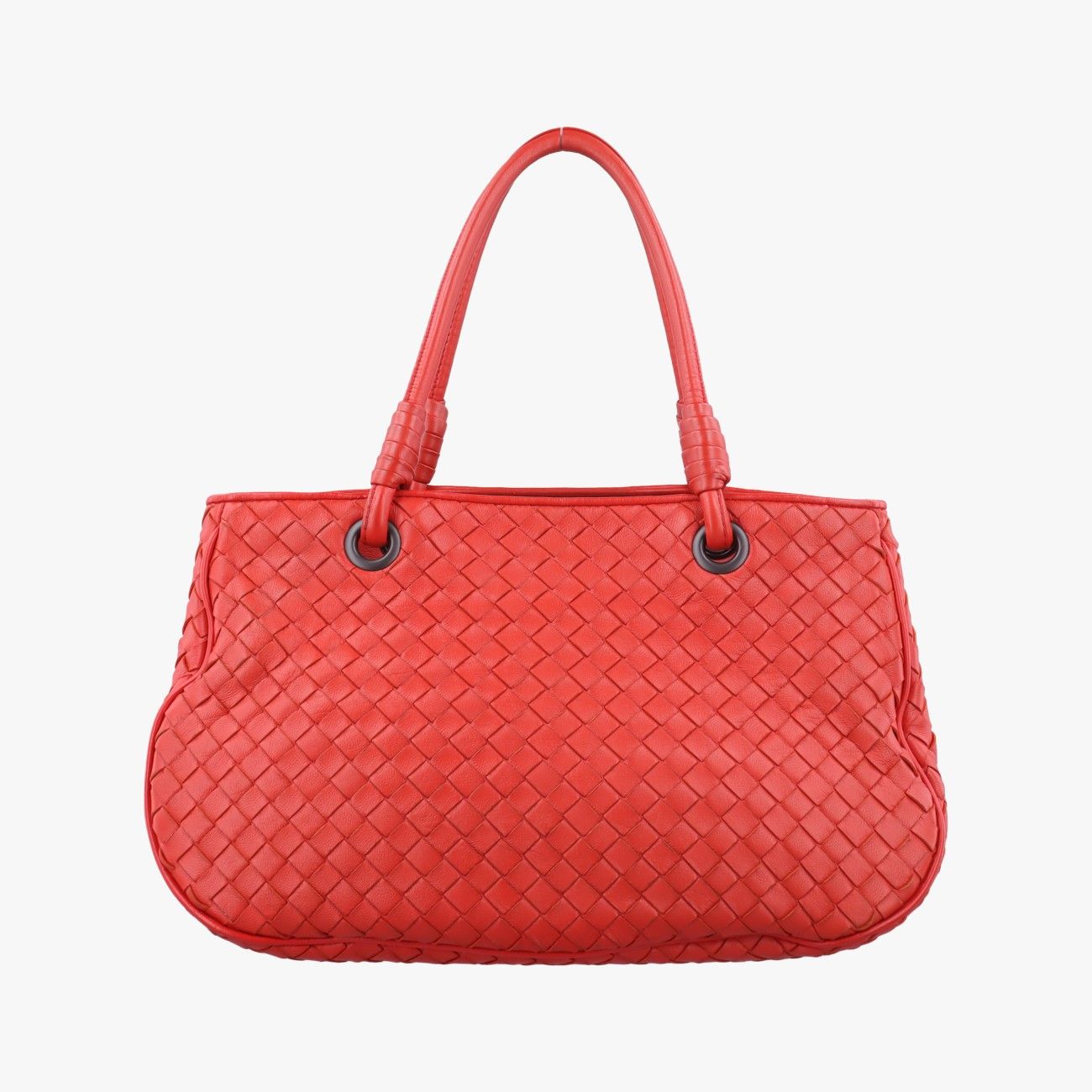 ボッテガヴェネタBottega Venetaイントレチャート レッド ラムスキン B08182798I