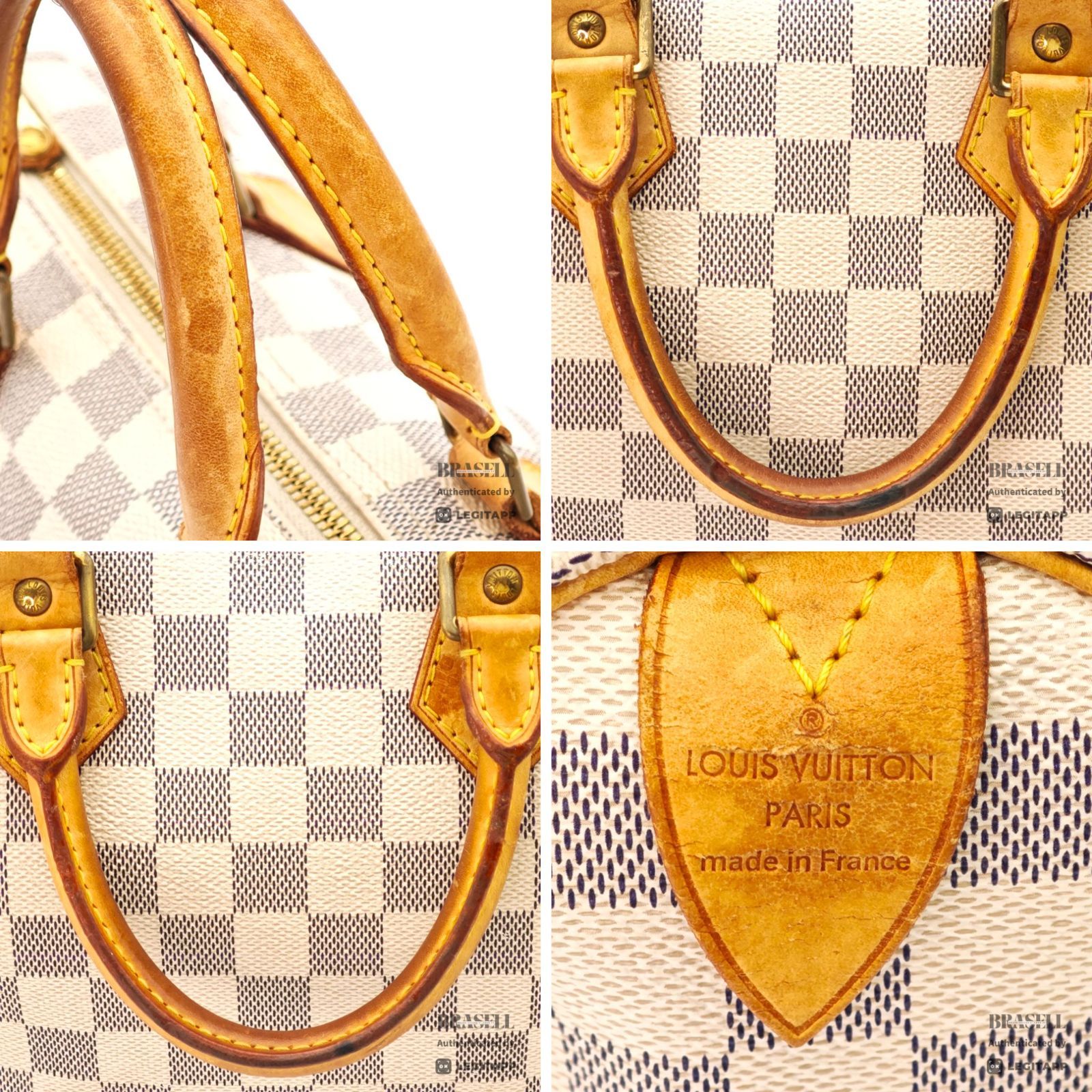 LOUIS VUITTON アズール スピーディ25 N41534 バッグ ハンドバッグ ミニボストンバッグ 横長 ホワイト レディース 保存袋 LOUIS VUITTON アズール スピーディ25 N41534 バッグ ハンドバッグ ミニボストンバッグ 横長 ホワイト レディース 保存袋