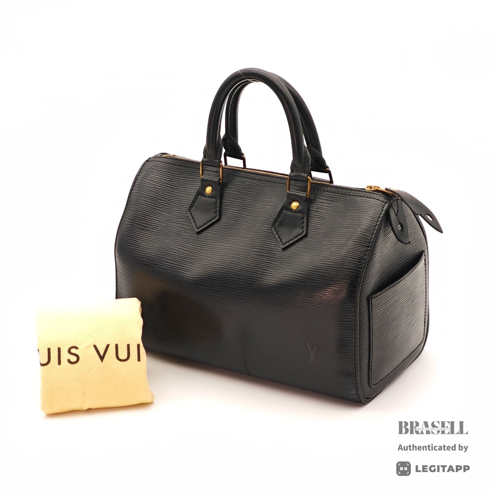 LOUIS VUITTON エピ スピーディ M59032 バッグ ハンドバッグ ミニボストンバッグ 横長 ブラック レディース 保存袋