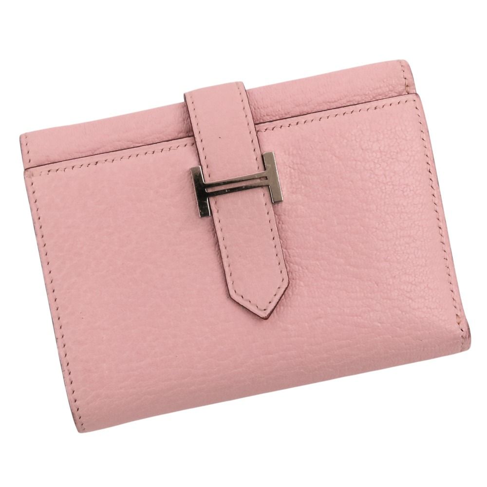 良品 HERMES エルメス ベアンコンビネ コンパクトウォレット 三つ折り 