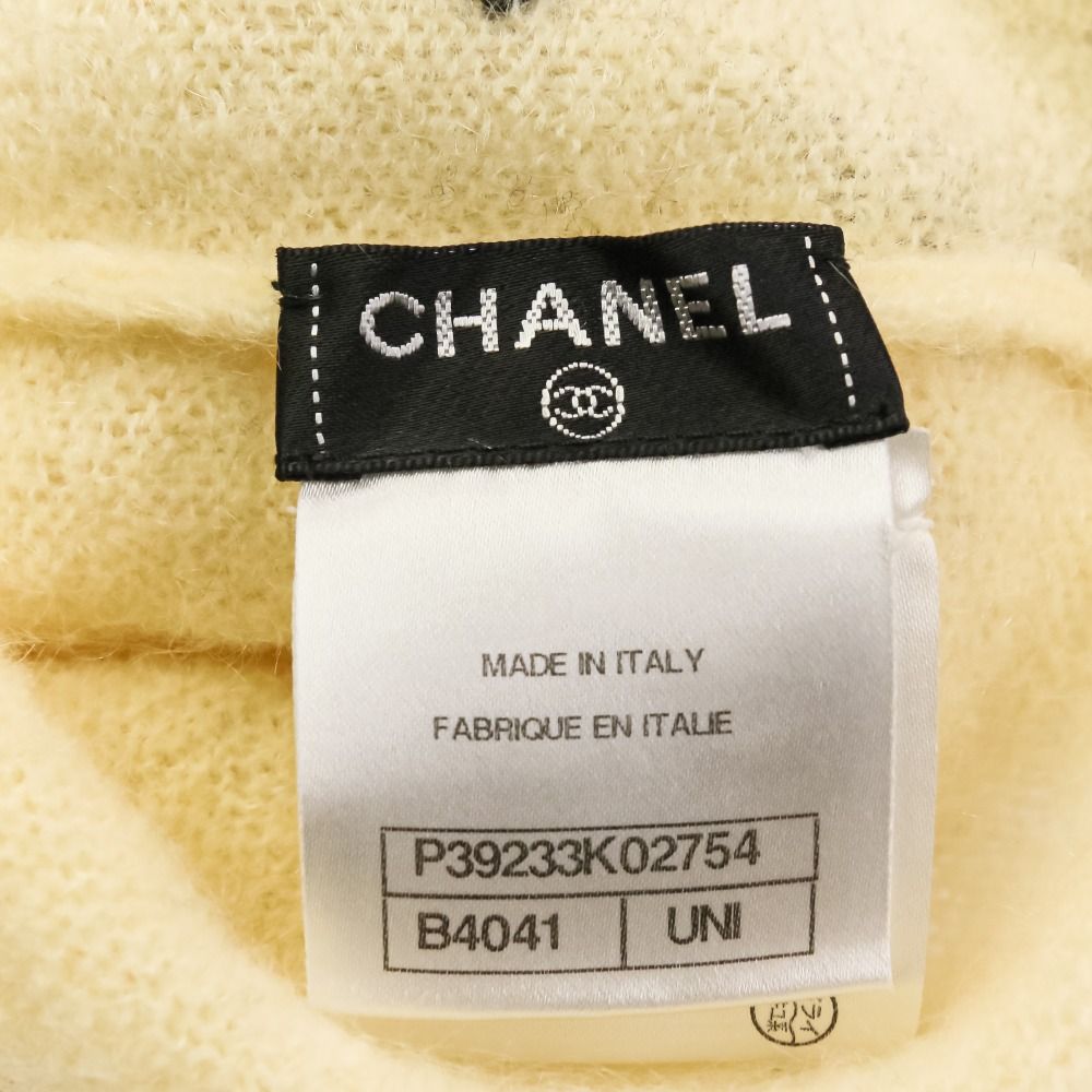 美品 CHANEL シャネル カメリアモチーフ モヘア カシミヤブレンド