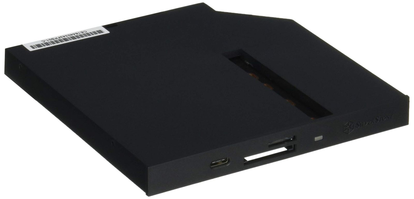 新品 SilverStone 12.7mmスリム光学ドライブ→1基USB 3.0 Type-C、Micro SD/SDカードリーダー変換ドライブベイ SST-FPS01-C