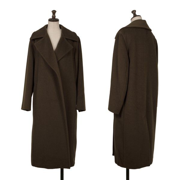 マックスマーラMax Mara マニュエラウールカシミヤラップコート 焦茶36