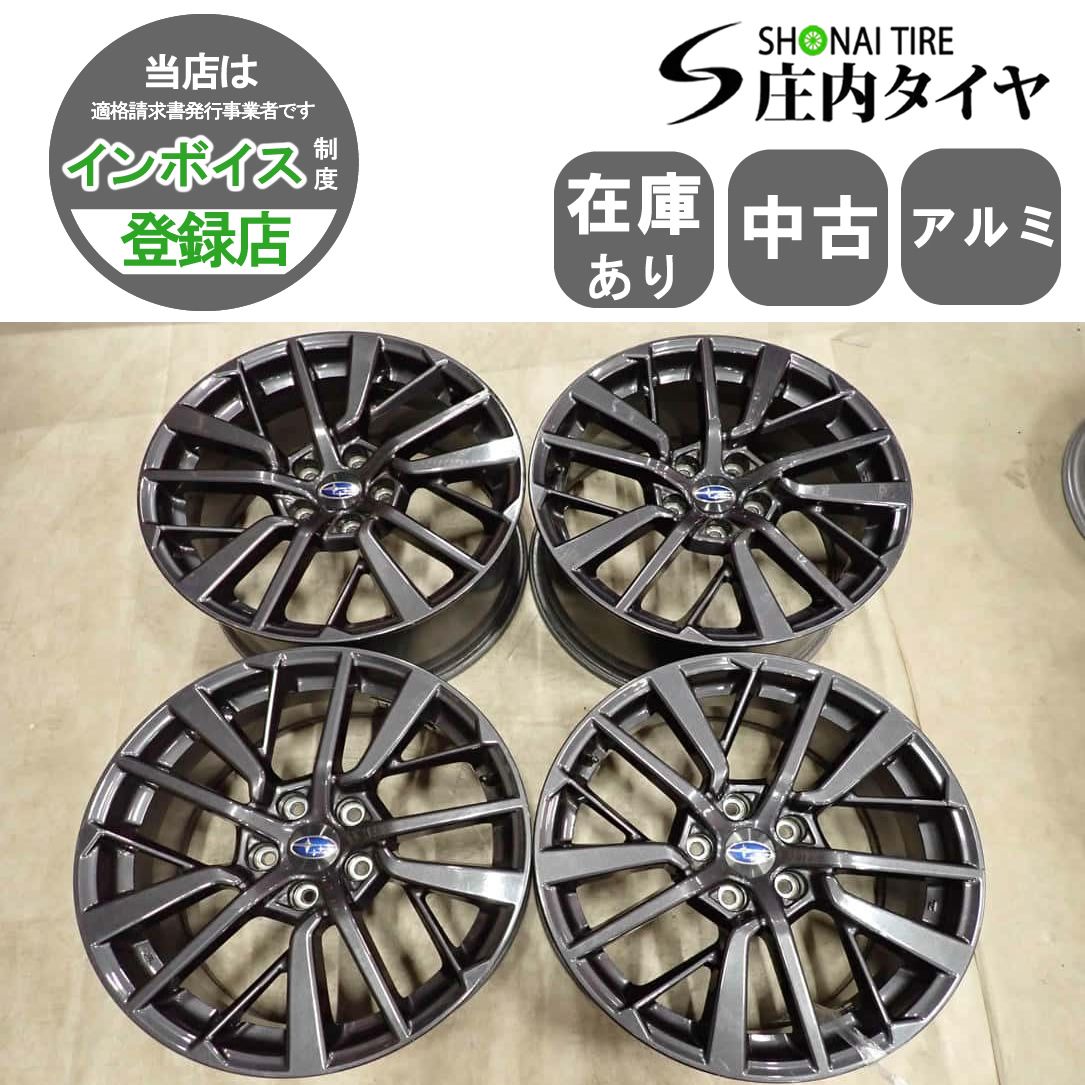 4本 会社宛送料無料 18×8.5J スバル WRX S4 純正 アルミ 5穴 PCD 114.3