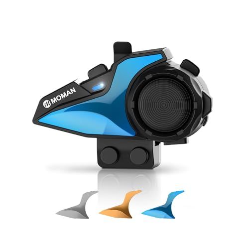 バイク用インカム, Moman(モーマン) H2E バイク ヘイルセット 1000m通信可能距離 2人同時通話 DSP&CVCノイズ削除 双方向通信 音楽再生 IP65防水 音声アシスタント 日本語/英語ガイダンス音声 音楽共有 IP65防水 操作簡単 日as