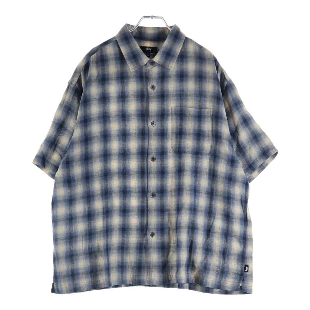 STUSSY (ステューシー) Liam SS Plaid Shirt Blue リアム ショート