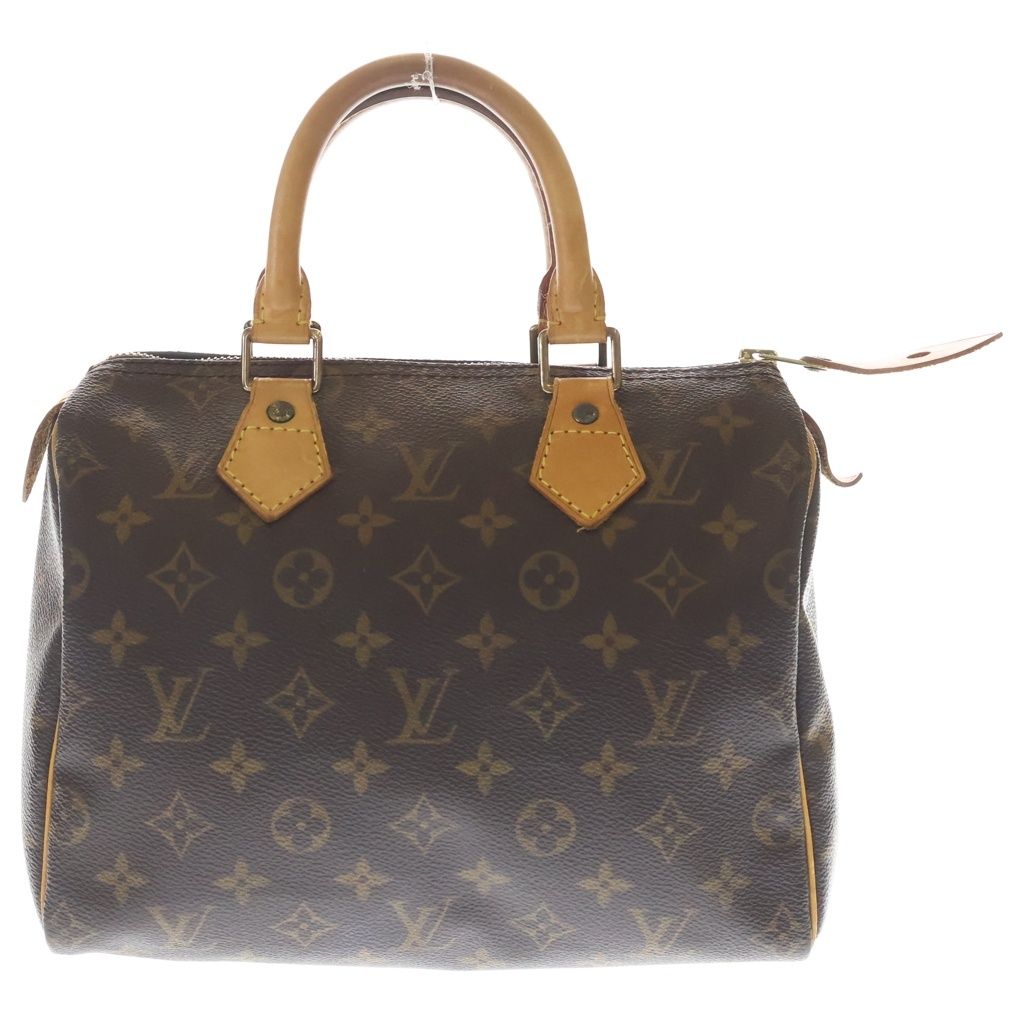 LOUIS VUITTON (ルイヴィトン) モノグラム スピーディ25 ハンドバッグ ボストンバッグ ブラウン レザー×PVC M41528 ゴールド金具