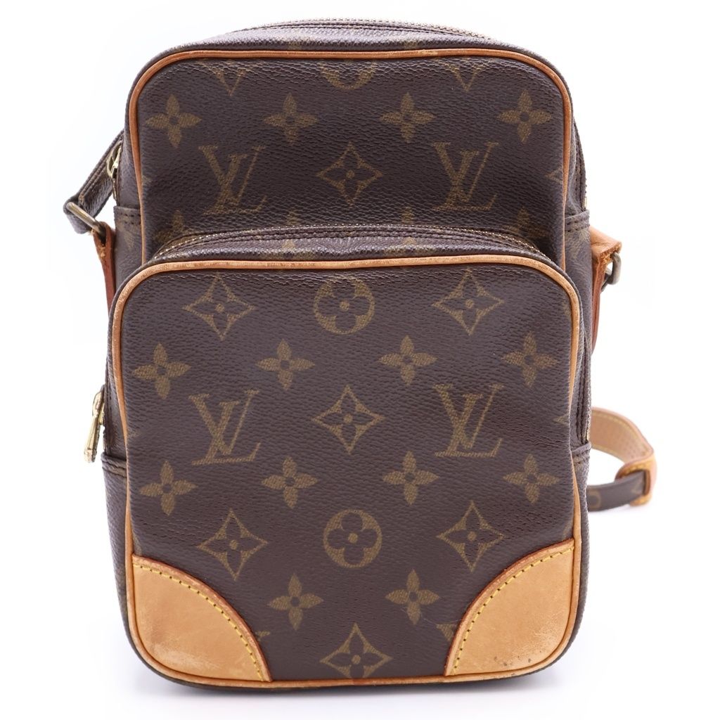 LOUIS VUITTON (ルイヴィトン) モノグラム アマゾン ショルダーバッグ ミニバッグ ブラウン レザー×PVC M45236 ゴールド金具