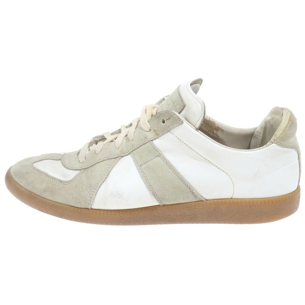 Maison Margiela (メゾンマルジェラ) REPRICA レプリカ ジャーマントレーナー レザーローカットスニーカー ホワイト
