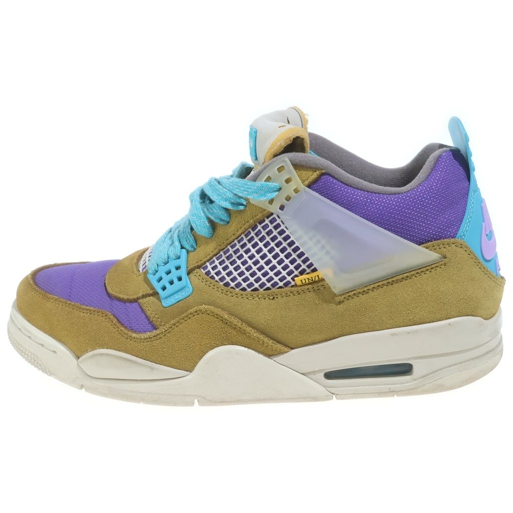 NIKE (ナイキ) ×UNION AIR JORDAN 4 SP DESERT MOSS ユニオン エアジョーダン4 デザートモス ローカットスニーカー カーキ/パープル US11/29cm DJ5718-300