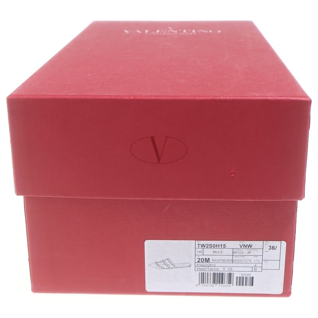 VALENTINO (ヴァレンティノ) ロックスタッズ エナメルミュール ピンク