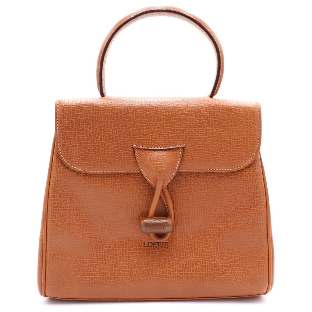 LOEWE (ロエベ) 2WAYハンドバッグ ショルダーバッグ ブラウン レザー