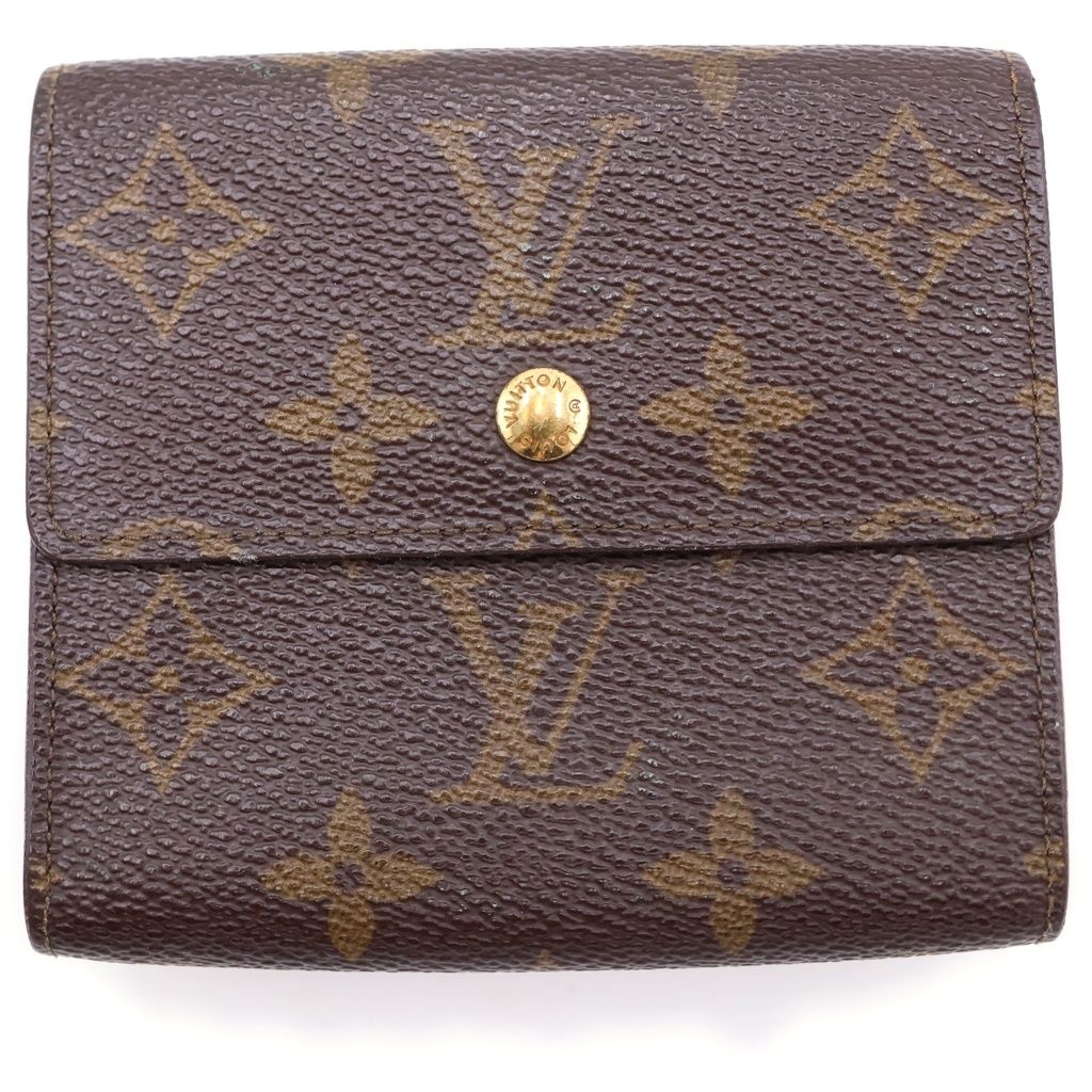 LOUIS VUITTON (ルイヴィトン) モノグラム ポルトフォイユ・エリーズ 三つ折り財布 コンパクトウォレット ブラウン PVC M61654