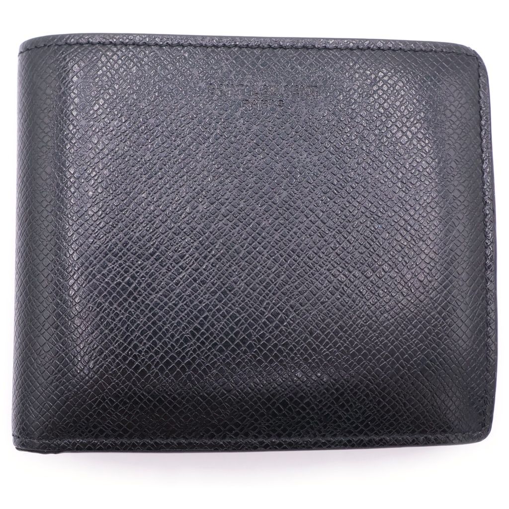 SAINT LAURENT PARIS (サンローランパリ) レザーコンパクトウォレット 二つ折り財布 ブラック 396303