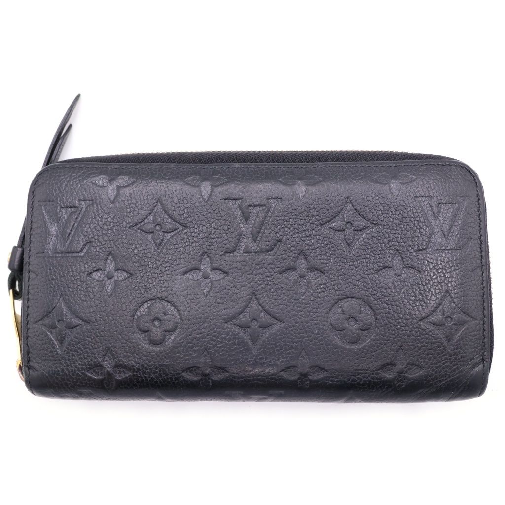 LOUIS VUITTON (ルイヴィトン) モノグラムアンプラント ジッピーウォレット ロングウォレット 財布 レザー ゴールド金具 ブラック M61864