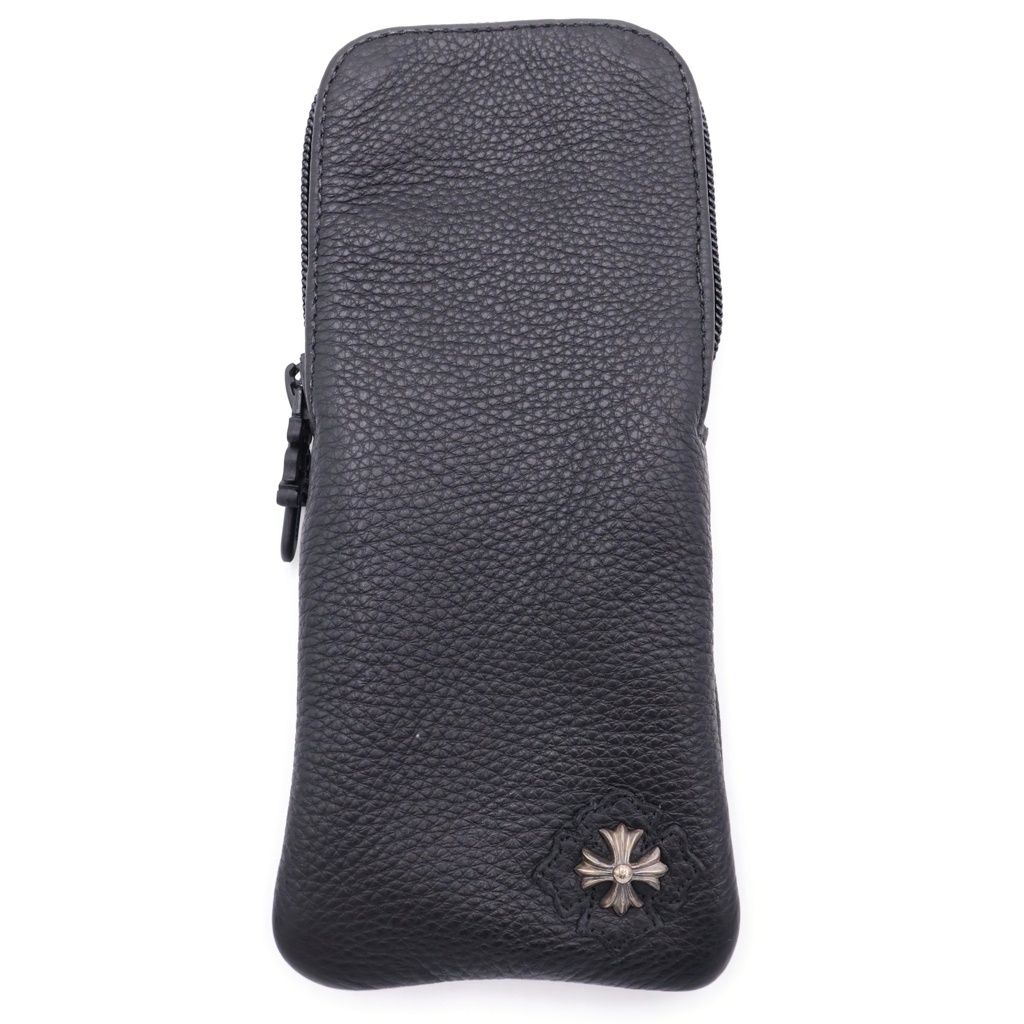 CHROME HEARTS (クロムハーツ) CASE CHPLUS クロスモチーフ レザー メガネケース ブラック 25,153円