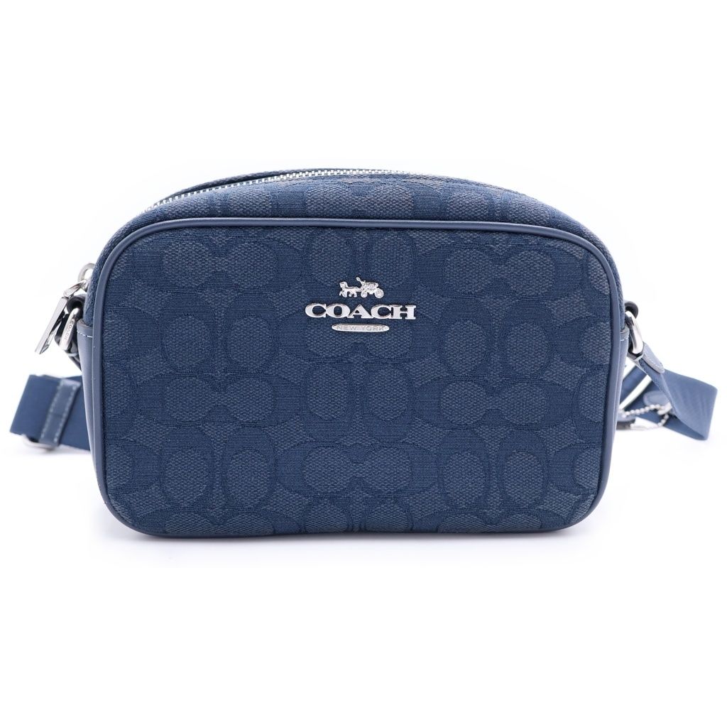 COACH (コーチ) ミニ ジェイミー カメラ バッグ シグネチャー ジャカード CT861 ショルダーバック インディゴ