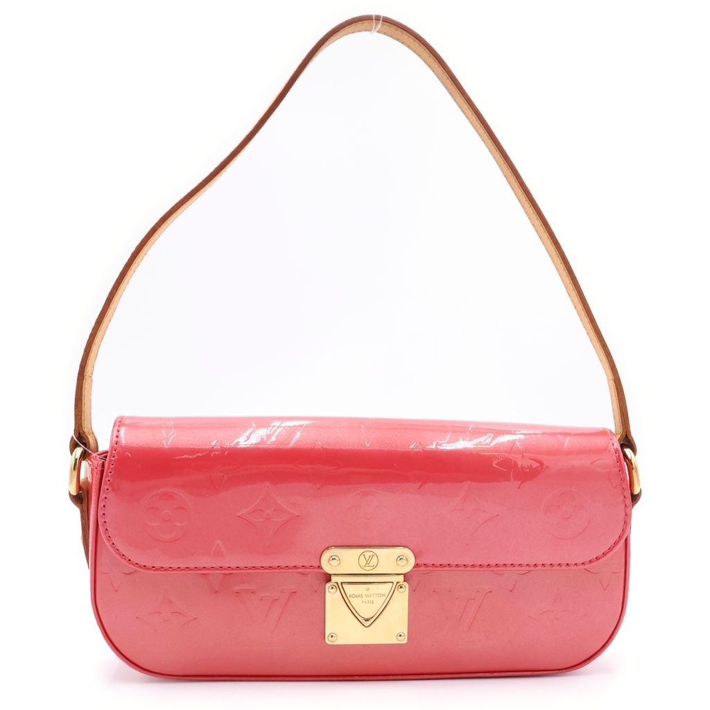 LOUIS VUITTON (ルイヴィトン) ヴェルニ マリブストリート パテントレザー ハンドバッグ ポーチ ピンク M9150F