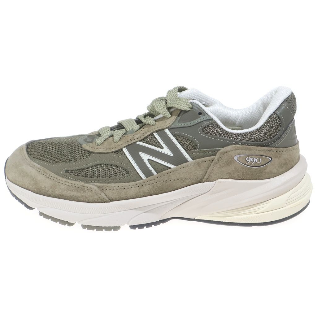 New Balance (ニューバランス) U990TB6 USA製 スエード メッシュ ローカットスニーカー カーキ US9/27cm