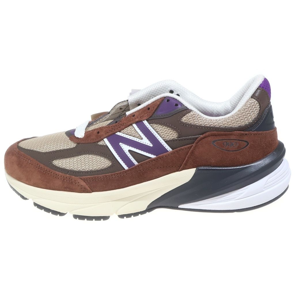 New Balance (ニューバランス) U990OP6 USA製 スエードメッシュ ローカットスニーカー ブラウン/パープル US9.5/27.5cm