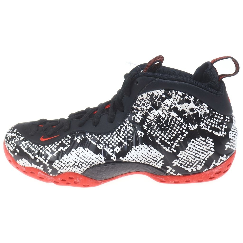 NIKE (ナイキ) AIR FOAMPOSITE ONE 314996‐101 エアフォームポジット ワン セイル ブラック ハバネロレッド ハイカット スニーカー ブラック/ホワイト US10.5/28.5cm