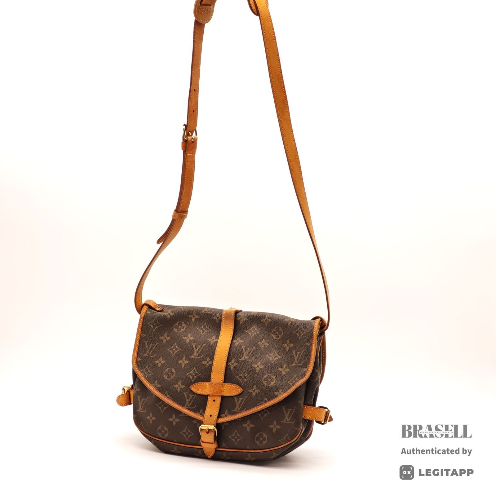 LOUIS VUITTON ソミュール30 M42256 バッグ ショルダーバッグ フラップバッグ ブラウン レディース