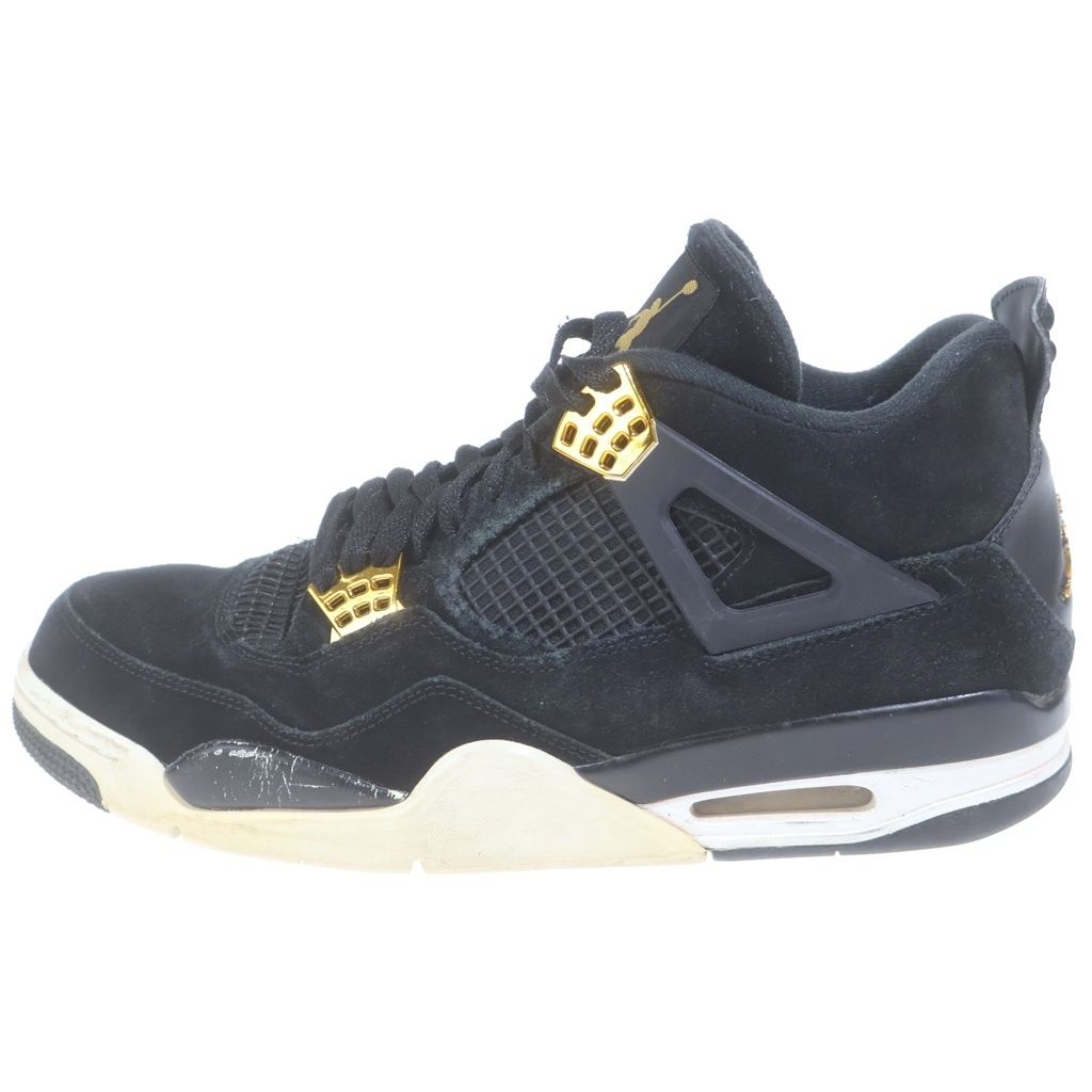 NIKE (ナイキ) 【観賞用 2016年製】 AIR JORDAN 4 RETRO ROYALTY 308497-032 エアジョーダン 4 レトロ ロイヤリティ ハイカットスニーカーブラック US11/29cm