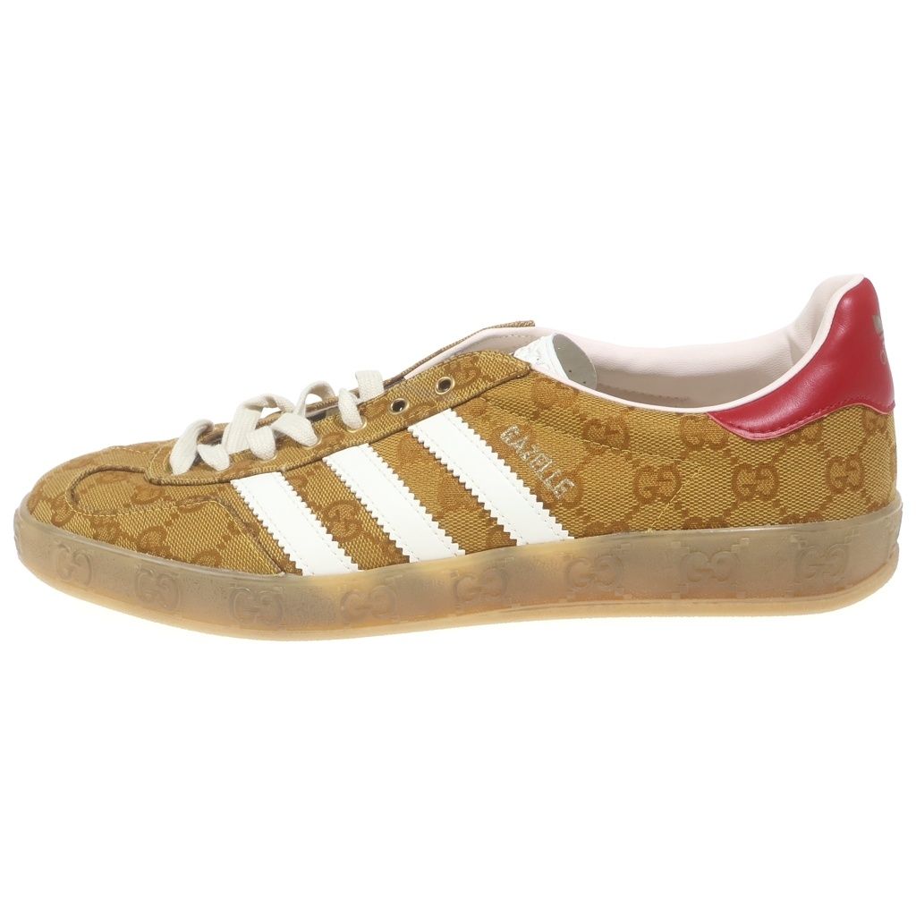 adidas (アディダス) ×GUCCI GAZELLE グッチ ガゼル GGキャンバス ローカットスニーカー ブラウン US10.5/28.5cm HQ8850