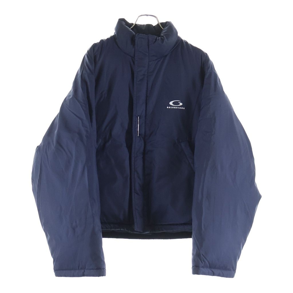 BALENCIAGA (バレンシアガ) 24AW スポーツアイコンロゴ リバーシブル ダウンジャケット ブラック/ネイビー 808793 TR018
