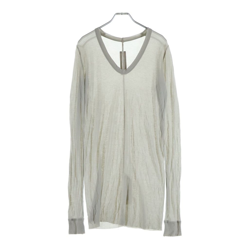 Rick Owens (リックオウエンス) 長袖Tシャツ カットソー ベージュ RP02A7200