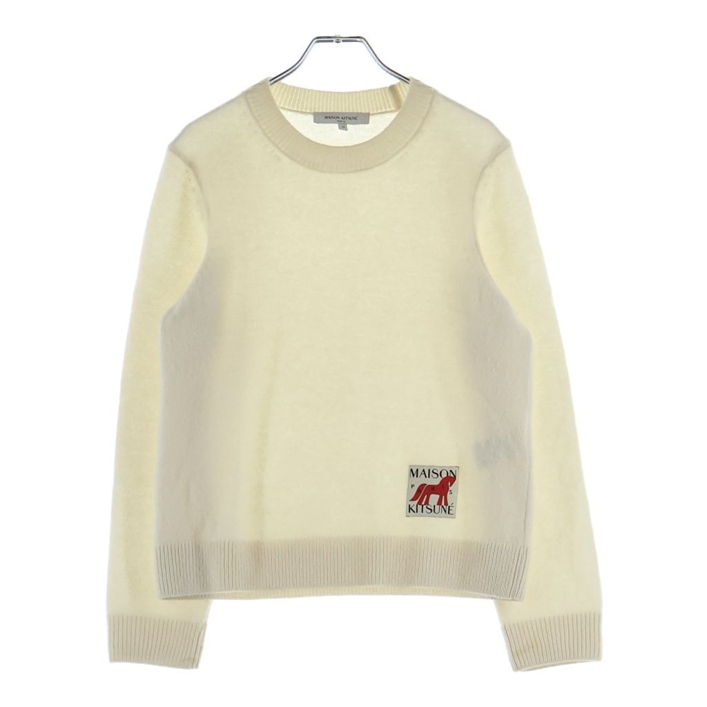 MAISON KITSUNE (メゾンキツネ) LUNAR NEW YEAR Knit Sweater メゾンキツネ 旧正月 ラムズウール ニットセーター レディース ホワイト QW080CLKT1006