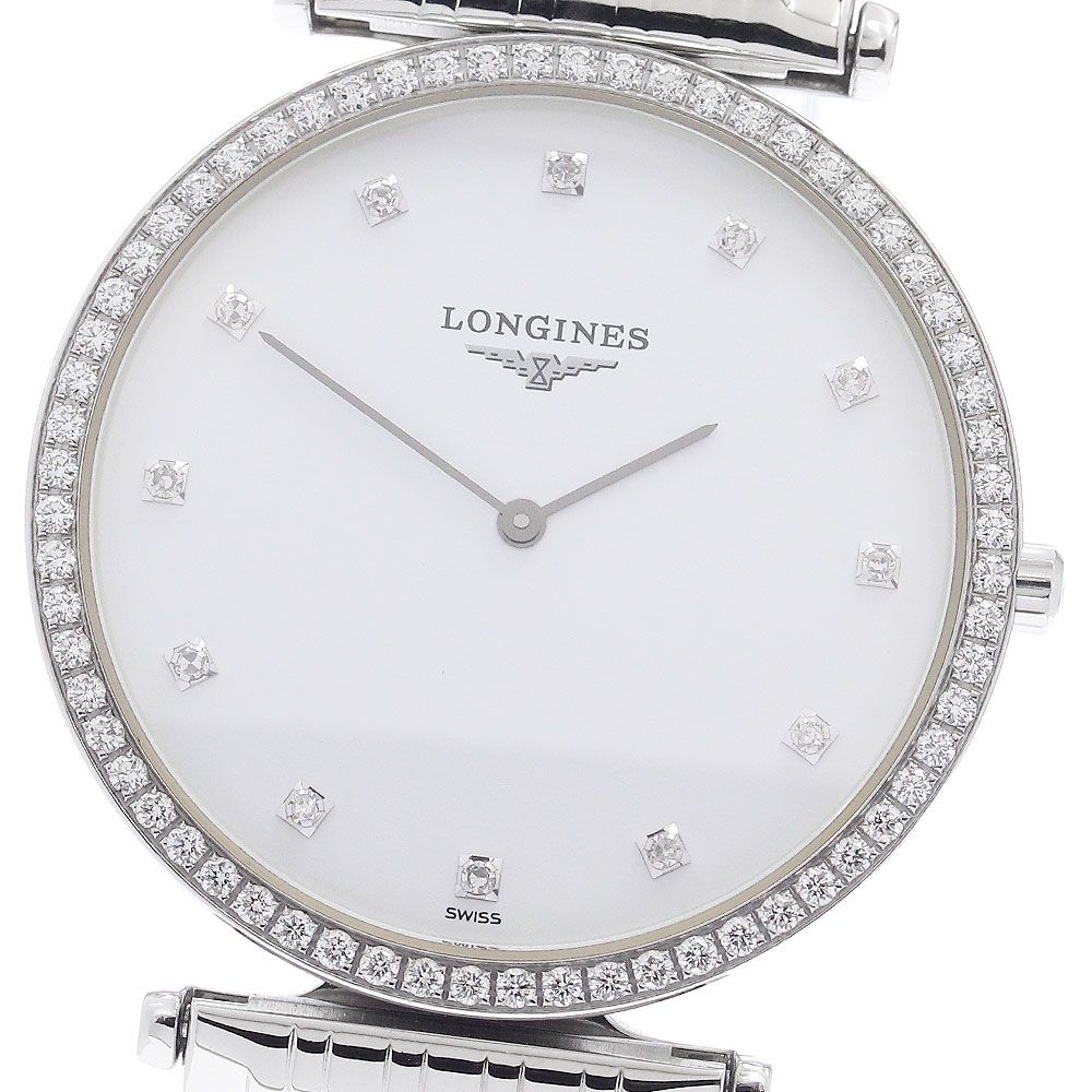 ロンジン LONGINES L4.741.0 グランドクラシック ダイヤベゼル クォーツ メンズ 良品 _963224