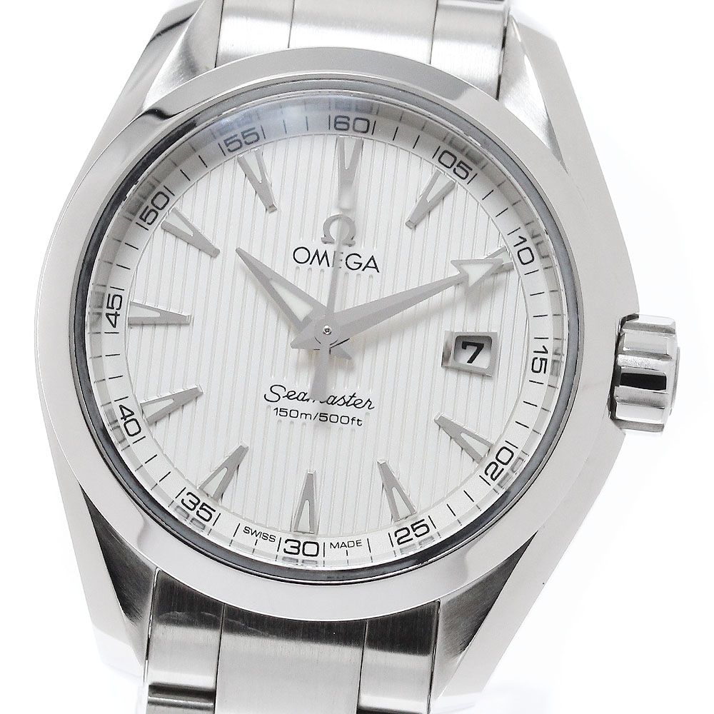 オメガ OMEGA 231.10.30.61.02.001 シーマスター アクアテラ デイト クォーツ レディース 美品 保証書付き_961347