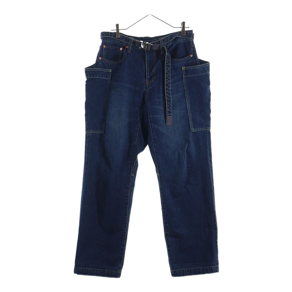 Sacai (サカイ) 25AW DENIM PANTS マルチポケット ジップフライ ベルテッドデニムパンツ インディゴ 25-03756M