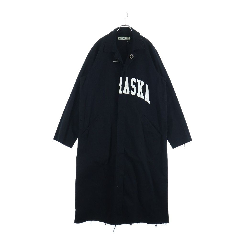 OFF-WHITE (オフホワイト) 16AW カットオフ ステンカラーコート ブラック