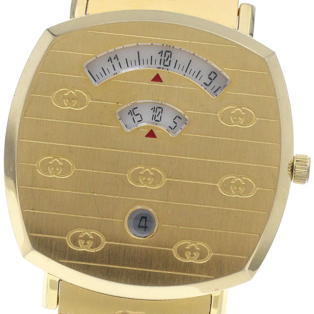 グッチ GUCCI 157.3/YA157409 グリップウォッチ デイト クォーツ メンズ _963357