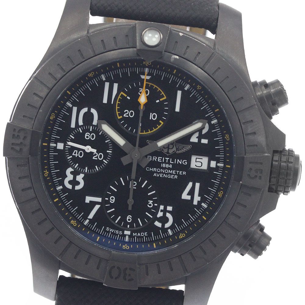 ブライトリング BREITLING V13317 アベンジャー クロノグラフ45 ナイトミッション 自動巻き メンズ 保証書付き_965609
