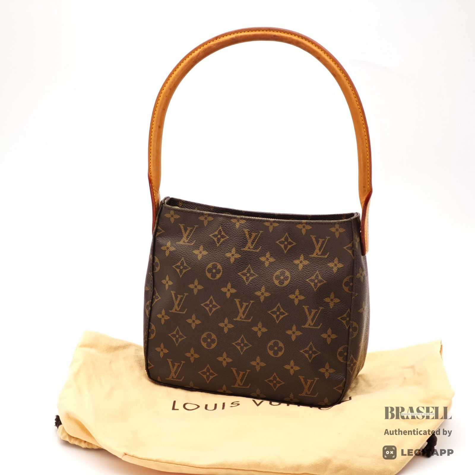 LOUIS VUITTON ルーピングMM M51146 バッグ ハンドバッグ ブラウン レディース 保存袋