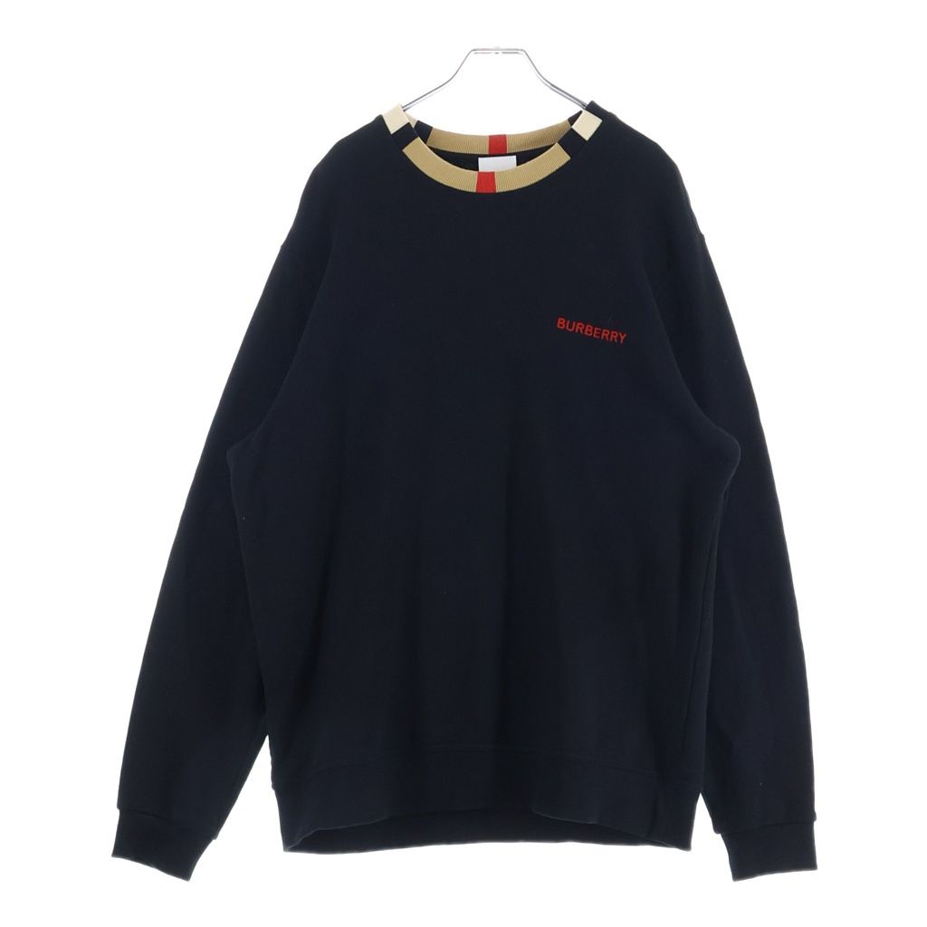 BURBERRY (バーバリー) スウェット ノバチェック クルーネックトレーナー ブラック #M