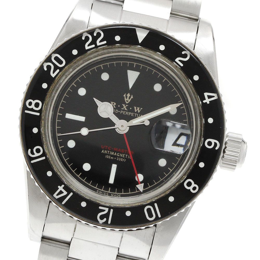 RXW R.X.W UTC-MASTER UTCマスター デイト GMT 黒ベゼル 自動巻き メンズ _962920