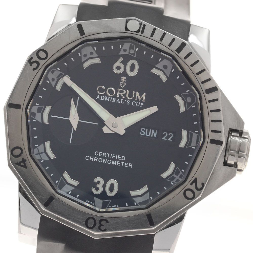 コルム CORUM 01.0086 アドミラルズカップ シーフェンダー 46 デイデイト 自動巻き メンズ _951381 コルム CORUM 01.0086 アドミラルズカップ シーフェンダー 46