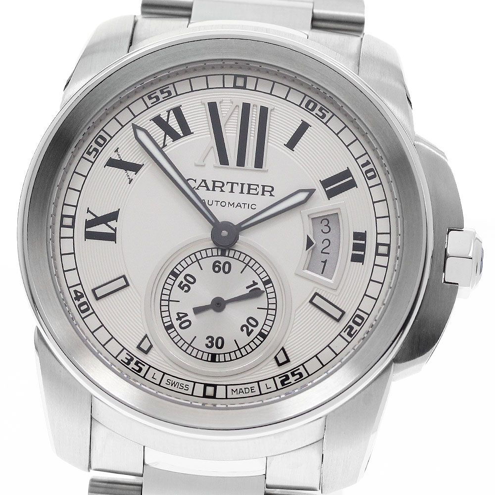 カルティエ CARTIER W7100015 カリブル ドゥ カルティエ デイト 自動巻き メンズ 美品 _965057 カルティエ CARTIER W7100015 カリブル ドゥ カルティエ デイト 自動