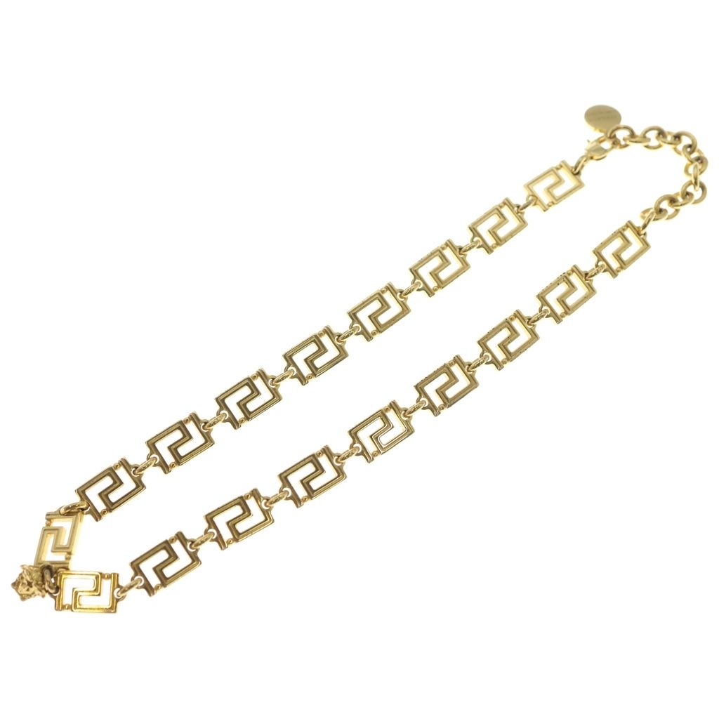 VERSACE (ヴェルサーチ) メデューサ グレカ チェーン GP ネックレス