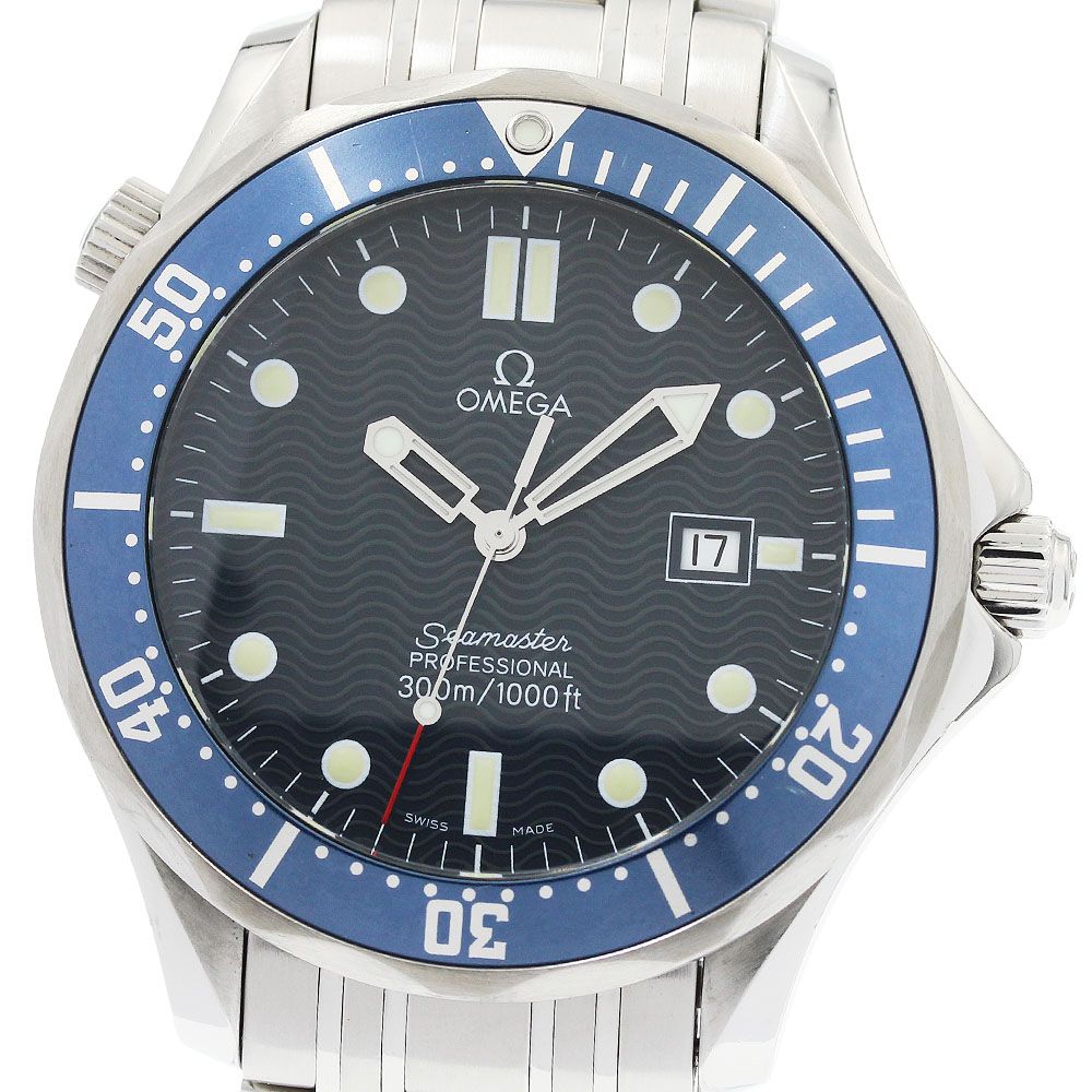オメガ OMEGA 2541.80 シーマスター300 デイト クォーツ メンズ 保証書付き_959449
