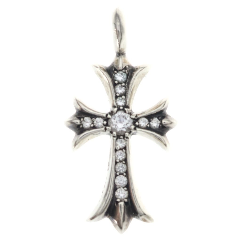 CHROME HEARTS (クロムハーツ) TNY CRSF P/DIA タイニーファットクロス PAVEダイヤ ペンダントトップ シルバー