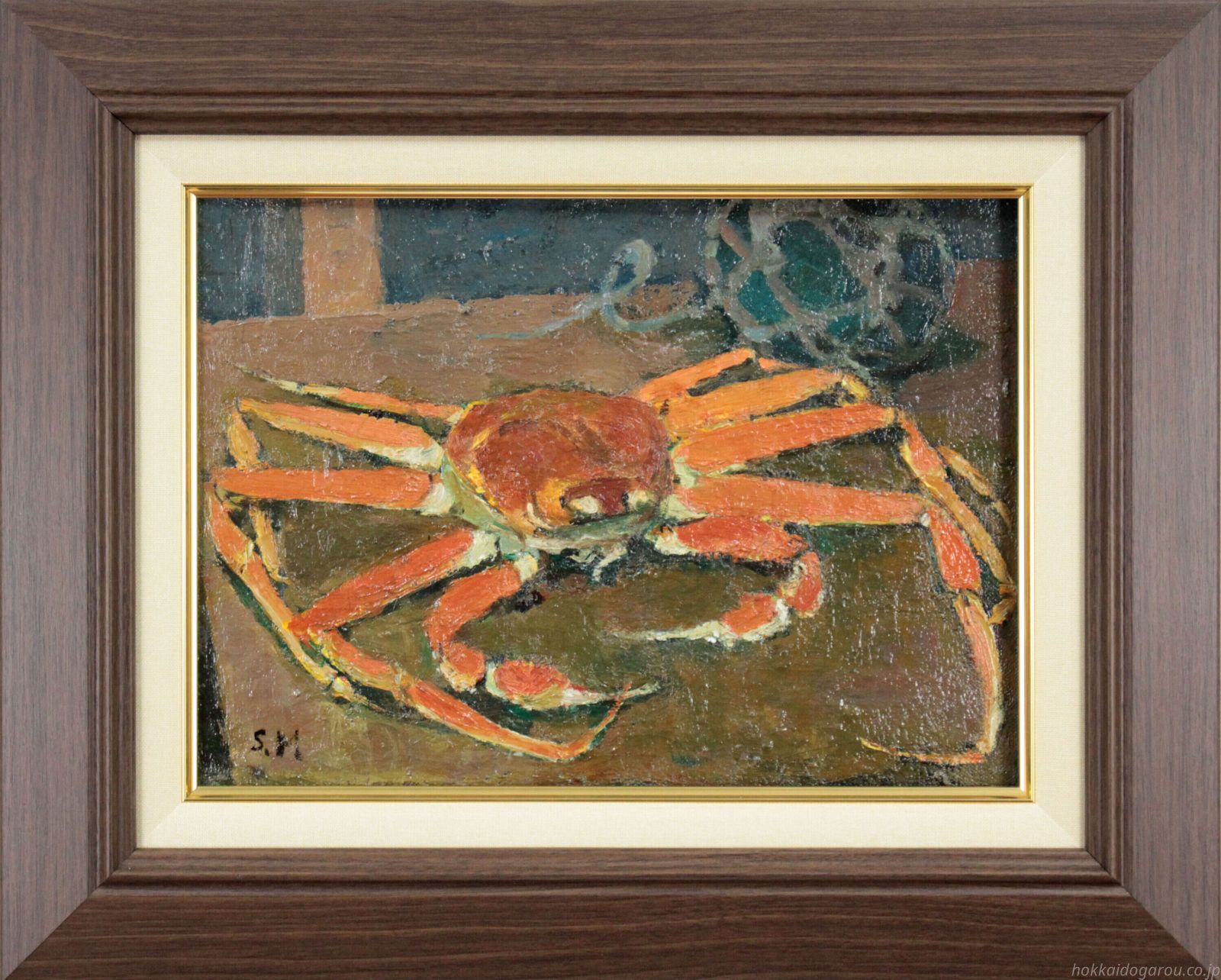 山岸正巳 「荒磯於積丹西海岸」 油絵・油彩画 絵画