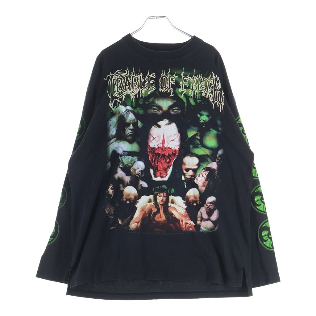 VINTAGE (ヴィンテージ) 90s CRADLE OF FILTH 1999 CANVAS FOR A LICK OF PAIN LS ドルオブフィルス バンド ロングスリーブ 長袖Tシャツ カットソー ブラック