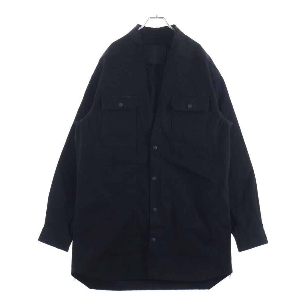 Rick Owens DRKSHDW (リックオウエンス ダークシャドウ) 22AW CUT OUT JUMBO OUTERSHIRT カットアウトジャンボアウターシャツ デニムジャケット ブラック RR02B2705-HBLKJP 56,064円